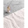 RugVista Breeze, Tappetino da bagno, Moderni, 50 x 80 cm, Rettangolare, Pelo corto, Lavabile in lavatrice, Bianco