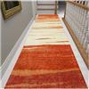 Siunwdiy Corridoio Passaggio Corridore al Tappetini Antiscivolo Grandi Lunghi | Runner per tappeti extra lungo per ingresso da cucina, ingresso per scale,tappeti stretti,Arancia,90x500cm