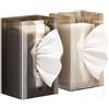 ZAMETTER Scatola porta fazzoletti da parete, senza fori, in plastica ABS, dispenser per bagno e cucina, con apertura superiore facile da riempire, per fazzoletti facciali, asciugamani 20 x 12 x 10 cm