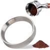 Tissting Anello Dosatore Caffè 51 mm (2 in) Acciaio Inossidabile Magnetico - Per Macchine Espresso 51-58 mm, Facile da Usare, Stabilizza Polvere, Ideale per Casa e Ufficio