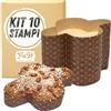 FAH FAMILY AT HOME FAH - Stampo per Colomba (10pz - 1 Kg) - Forme per Colomba in Carta di Pura Cellulosa in Microonda Ideale per l'uso in Forno, Monouso ad Alta Densità, Resistente al Calore 200°C