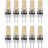 FTVOGUE Lampadine Dimmerabili G4, Lampadine LED G4 da 10 Pezzi, Lampadine Dimmerabili con Base Bi-pin da 2 W 3000 K AC 12‑24 V per Lampadario da Tavolo Lampada da Soffitto