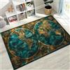 Xisnuient Tappeto in Flanella con Mappa Nautica Vintage e Navigazione, Morbido Antiscivolo con Design 3D di Navi Antiche, Lavabile Tappeto per Soggiorno Studio Arredamento Casa, 80x160 cm, Color 1