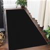 Yinghesheng Passatoia Corridoio 80x300cm Nero Tinta Unita Tappeti Runner Cucina Antiscivolo Lavabile Moderno Morbido Tappeto Corridoio Lungo Tappeto Passatoia per Lavanderie Cucina