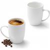 Wilmax England Wilmax - Tazze da tè e caffè - Set da 2-460 ml - Tazza da caffè in porcellana - Set per tè, caffè, cappuccino - porcellana - Bianco