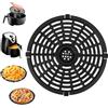 Tissting Padella Griglia per Friggitrice ad Aria, 20cm/7.9in, Acciaio Inossidabile 304 - Vassoio di Ricambio con Manico, Facile da Pulire, Ideale per Frutta e Verdura, Adatto per Cucina e Ristorante