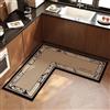 YongXinMY Tappeto da Cucina Angolare a Forma di L - Tappeto da Pavimento Antiscivolo in Fango di Diatomea Retrò, 1 Pezzo Super Assorbente ad Asciugatura Rapida Lavabile Tappeto da Bagno per Lavello
