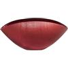 Onlylux Coppa Burano in Vetro Centrifugato Decorato a Mano - Centrotavola Decorativo 28 x 9,5 cm - Coppa in Vetro Artigianale per Arredo Casa - Bright Red