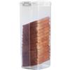 Generico Scatola per il pane - Contenitore trasparente per alimenti con coperchio ermetico, contenitore per biscotti 14x34 cm | Portapane per cibi fatti in casa, toast, bagel, ciambelle, biscotti