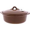 CR CERAMICA RAMBLEÑA CERÁMICA RAMBLEÑA | Casseruola con Coperchio di Argilla Refrattaria Terracotta | Casseruola Ceramica | Casseruola a Fuoco Diretto e per Forno | Fatto in Spagna | 30x27.5x14.5 cm