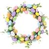 Amagogo Ghirlanda di Pasqua Decorazione di Pasqua Ghirlanda di Fiori Autunnali e Primaverili per Porte