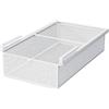 KESOTO Cestino Portaoggetti Da Appendere Al Cassetto, Cesti Da Appendere in Metallo Con Guide, Cestello Sottoripiano per Biancheria Intima E Calzini, Per Partizioni Spessore Inferiore a 2,2 Cm, Bianco