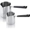 AwnsIMfreien Scaldalatte, Caffettiera Turca da 2 Pezzi, Caffettiere in Acciaio Inossidabile da 350 ml 600 ml Piano Cottura, Teiera Turca per Cucinare, Riscaldatore di Cioccolato, Macchina per il Tè