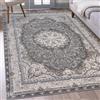 Mazovia Tappeto Soggiorno 140x200cm Antracite Grigio Classico Morbido | Tappeto per Camera da Letto Sala da Pranzo Ufficio Ingresso Antiallergico Facile da Pulire Tessuto a Macchina Pelo Corto