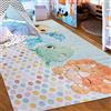 Mazovia Tappeto Salotto - Tapeto Stampato Pelo Corto - Morbido Tappeto Camera da Letto - Antiscivolo Tapeto EMMA - Tappeto Bambini Motivo Animali - Multicolore 140x200cm