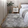 XUEDNGM Tappeto Salotto Moderno Tappeto Salotto 40 x 100 cm Lavabile Fino a 30 Gradi, Unicolore, Antiscivolo, Morbido Tappeto Moderno per Soggiorno Tappeti Salotto Shaggy, Grigio Chiaro
