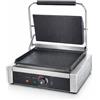 Ristoattrezzature - Piastra Panini Elettrica Singola - Liscia/Liscia - Griglia Professionale per Ristoranti e Bar - 42,5x37x21 cm - 2.2 kw