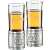 JACKDANIEL'S Jack Daniel's Metallo Barrel Shooter Set (2) Vetro/Metallo Shot Glass Whisky Bar