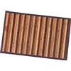 emmevi Tappeto Bamboo Legno Stuoia Antiscivolo Passatoia Pedana Bambù Cucina Bagno Degradè 50X370 Marrone