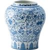Milageto Vaso per fiori in ceramica, porta piante, versatile composizione floreale, vaso in porcellana e bianca per la decorazione di librerie per, Azzurro