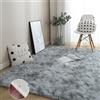 GOUSANG Tappeto in Finta Pelle di Pecora-Agnello 50 x 130 cm Pelliccia di Agnello Imitazione Tappeto Camera Moderno Antiscivolo per Salotto, Tavolino Salotto, Camera da Letto, Grigio Chiaro