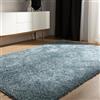 benuta Basic Tappeto salotto a pelo alto Sohari - Blu 200x250 cm - Minimalista - Morbido lavabile - Camera letto, corridoio, sala pranzo, soggiorno - Pavimento riscaldato