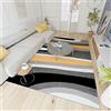 Mazovia Tappeto Salotto Moderne e Classico Pelo Corto - Tappeti Soggiorno Turchi Originali - Tappeti Camera da Letto - Tappeti Salotto Grandi Dimensioni - Grigio Giallo 140 x 200 cm