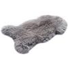 HOME LAMB Pelle di Pecora Argento - Tappeto Naturale Vero di Agnello - Coperta Morbida Pelosa per Salotto Moderno