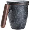 Maya Star Tazza da tè Maya Star con coperchio e filtro in ceramica per acqua, tazza da tè filtrata in ceramica #014