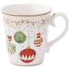 Easy Life Tazza Mug natalizia in porcellana con sfere Christmas Eve 275 ml