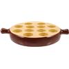Gatuida Teglia Ceramica Per Escargot Vassoio Per Cucina e Ristorazione Per Piatti Di Mare e Antipasti Con Design Antiscivolo e Resistente All Alta Temperatura