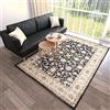 Mazovia Tappeto Salotto Moderno Pelo Corto - Tappeti Moderni Soggiorno - Tappeti Camera da Letto - Tappeti Salotto Grandi Dimesnioni - Motivo Orientale - Nero Beige - 80x200 cm
