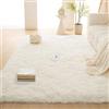 QINLIGAO Tappeto Salotto Pelo Lungo 210 x 300 cm Morbidissimo Tappeto da Pavimento Grande Senza Tempo Elegante per Soggiorno Corridoio Cameretta, Color Crema