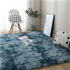 XUEDNGM Tappeto Morbido e Soffice Tappeto Peloso 60 x 110 cm Moderno, Lavabile, Antiscivolo, per Camera da Letto, Morbido Tappeto Morbido a Pelo Lungo Tappeti Morbidi e Moderni, Blu Scuro