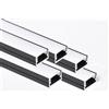 AFTERTECH 5x 2metri (10M) 1207N 12x7mm Profilo Alluminio NERO Minimal Per Strisce Strip LED Barra Rigida INTERA 2MT + Copertura BIANCA (5x 2metri 1207nero milk)