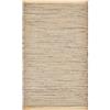 Pierre Tappeti Tappeto NATURAL BEIGE tinta unita stile kilim effetto fibre naturali 100% cotone annodati a mano, passatoia stuoia cucina multiuso lavabile cm.55x180