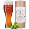 polar-effekt Bicchiere da birra 0,5l Leonardo - incisione unica - birra bianca, di frumento - uomini, colleghi - regalo perfetto per uomini