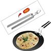 Seven Chakra Tree Indian Iron Tawa Original Handmade Loha Iron Roti Chapati Tava Utensile da cucina indiano 25,4 cm Taawa | Include Chimta/pinza in acciaio inox