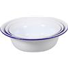 Gatuida Set 3 Ciotole Smaltate Retrò Bianche Rotonde per Zuppe in Cucina | Tre Pezzi Pratici e Facili da Pulire, Vintage Semplice, Uso Domestico, Comode per Servire Pietanze