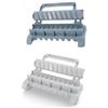 HOgardenME Set di 2 spiedini portatili per barbecue per casa e campeggio, pressa manuale per spiedini di carne per kebab uniformi, strumento in plastica leggero e facile da usare