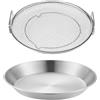 Generic Vassoio per filtro 'olio, vassoio per lo scarico 'olio, vassoio con filtro a rete in acciaio inox, filtro antigoccia per cibi fritti e grigliati, scaffale per friggitrici