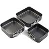 HOgardenME Set di teglie quadrate per torte e altri dolci, con base rimovibile e struttura per un uso ripetuto