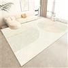 Ldiuttu Tappeto Soggiorno Antiscivolo 200 x 290 cm Grandi Moderni Tappeto Camera da Letto lavabile Morbido Pelo Corto Tappeti Decoration casa Linee moderne geometriche bianche