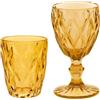 KEDEA Bicchieri Acqua Colorati in Vetro, Calici Vino in Vetro, Lavabili in lavastoviglie, Tumbler Acqua e Calici Vino Mix 6 COLORAZIONI.… (GRAND PAVE')