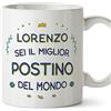 Mugffins Tazza Personalizzata in ceramica per POSTINO uomo 11 oz / 350 ml - In italiano - Migliore del Mondo - Idea regalo per compleanno, anniversario, natale, laurea