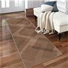 Siunwdiy Tappeto Cucina Antiscivolo Lavabile Tappeto Passatoia per Corridoio Moderno lungo Tappeti Assorbente Tappeto Runner per Passatoia Soggiorno Camera da Letto Ingresso Lavanderia, Marrone,80 x 200 cm