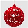 EDG Enzo De Gasperi Addobbo Pallina Sfera di Natale Velvet 15cm