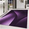 Carpetsale24 Tappeto per Soggiorno 80x300 cm Viola, Design Astratto a Onde - Tappeto a Pelo Corto per Corridoio, Cucina, Sala da Pranzo e Camera da Letto, Morbido