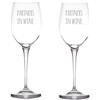 Generico Partners in Wine Coppia Bicchieri Personalizzati Calici da Drink Spritz Vino Bianco Rosso Dedica Anniversario Amore Brindisi festa degli innamorati Romantici Idea Regalo Compleanno Natale