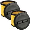 vhbw 2x filtro a pieghe piatte compatibile con Einhell TE-VC 2230 SACL, TE-VC 2238 SACL, TE-VC 2350 SACL, TE-VC 2340 SA aspirapolvere - nero/giallo
